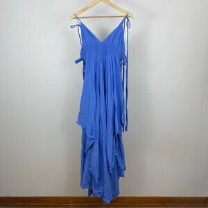 Free People Tropical Heat Maxi Dress - Inginue Blue - Size Small